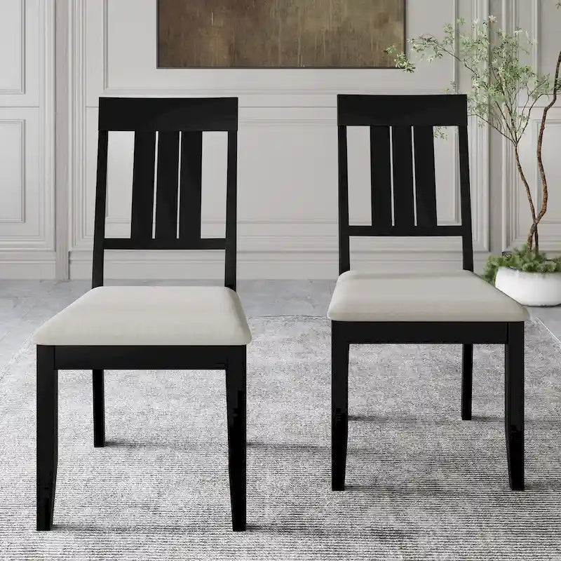 Klasyczny drewniany zestaw jadalniany CraftPorch, 7-elementowy