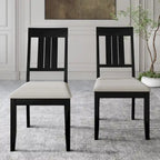 Klasyczny drewniany zestaw jadalniany CraftPorch, 7-elementowy