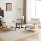 Tapicerowany fotel akcentowy w stylu mid-century modern