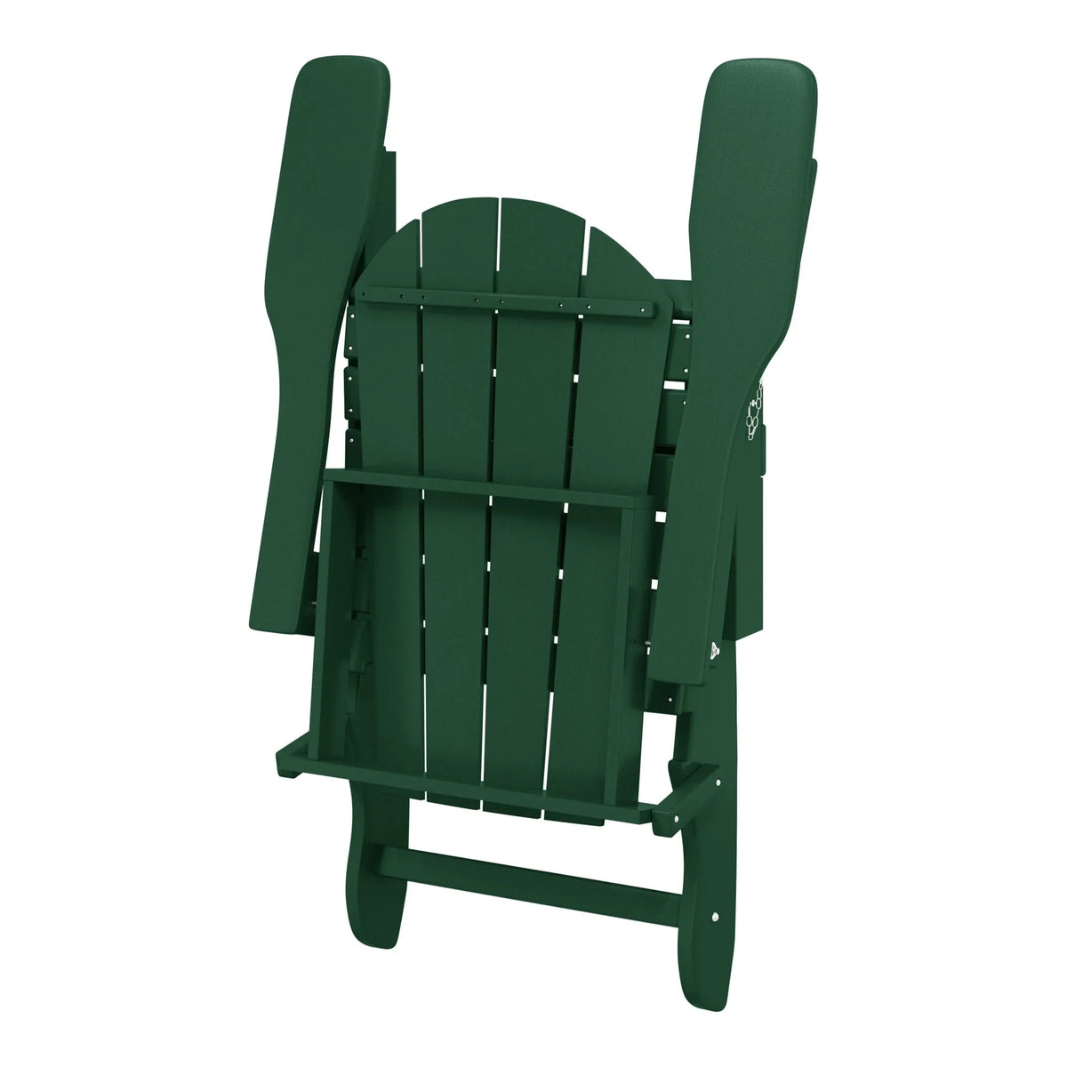 Polytrends Laguna, kleurvaste, weerbestendige, inklapbare Adirondackstoel voor buiten op het terras