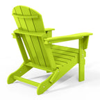 Polytrends Laguna, kleurvaste, weerbestendige, inklapbare Adirondackstoel voor buiten op het terras