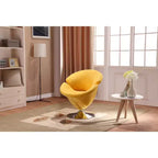 Manhattan Comfort set van 4 draaibare tulpenstoelen, oranje/geel: fluwelen bekleding, geen montage vereist