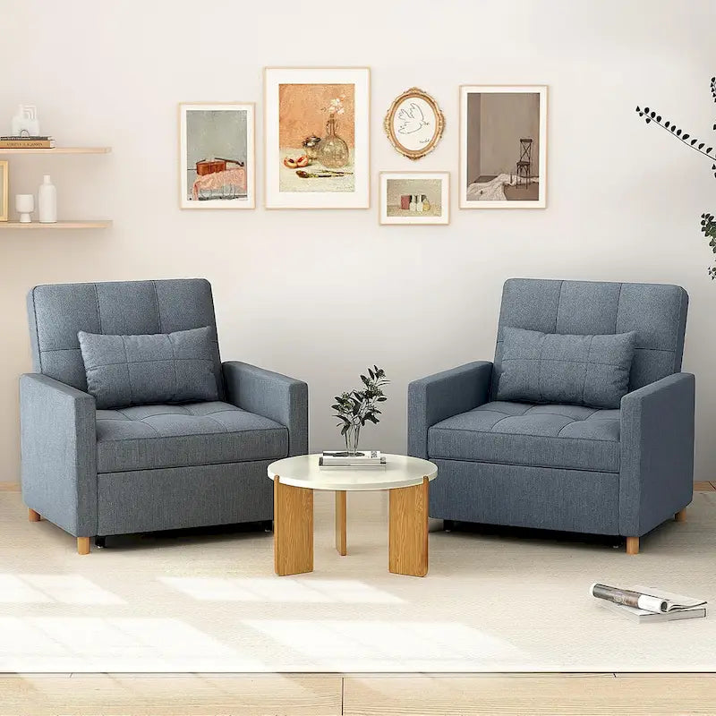 AECOJOY 3-in-1 slaapbankstoel met kussen en verstelbare rugleuning