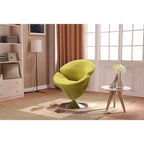 Manhattan Comfort set van 4 draaibare tulpenstoelen, oranje/geel: fluwelen bekleding, geen montage vereist