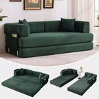 Rozkładana sofa 5 w 1, modułowa sofa do spania z sztruksu o szerokości 78.8 i solidnym stelażu, wielofunkcyjny futon do małych pomieszczeń, salonu i pokoju gościnnego