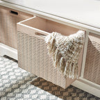 Banc de rangement SAFAVIEH Fiorello avec coussin et 3 tiroirs - 47.3 W x 15 L x 19 H - 47Wx15Dx19H