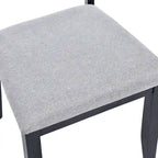 5-delige eethoek van massief hout met tafel van 47L (1 tafel + 4 stoelen met spijlenrugleuning)