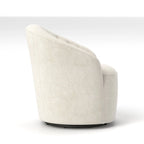Lot de 2 fauteuils tonneaux modernes pivotants à 360 degrés, revêtement en velours et dossier capitonné à boutons SEYNAR