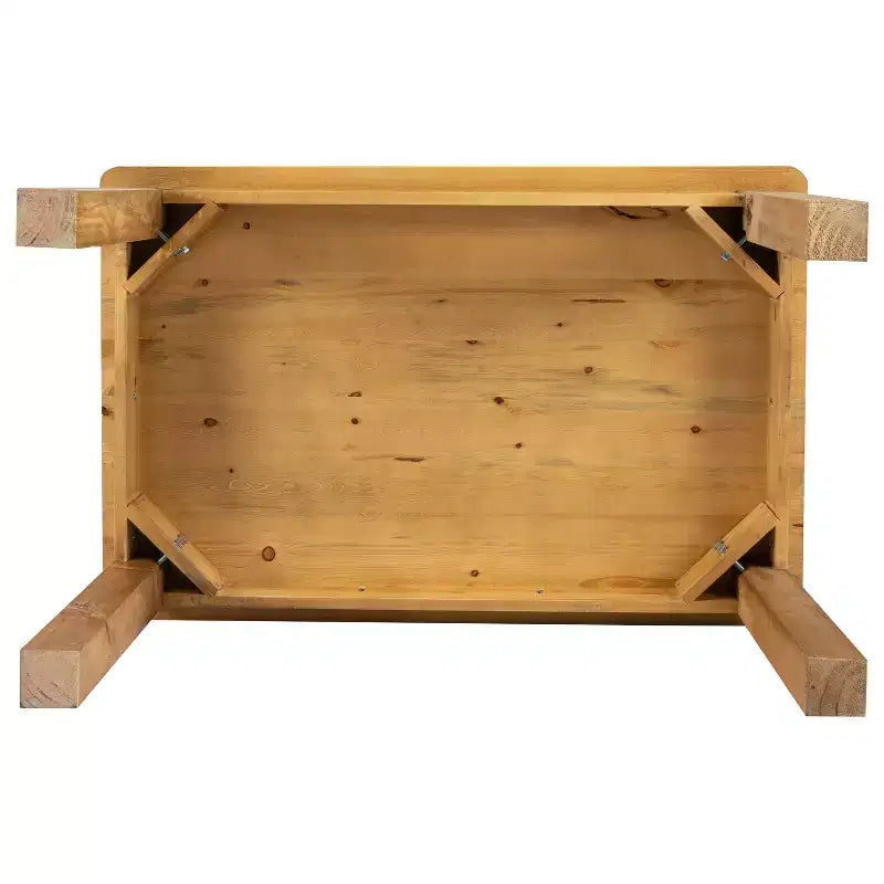 Flash Furniture, rechteckiger Farm-Esstisch aus massivem Kiefernholz, 46 x 30