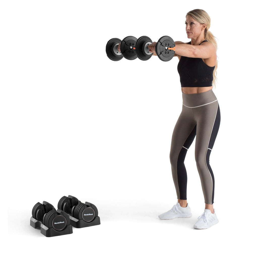 NordicTrack dumbbellset van 55 lb met instelbaar gewicht