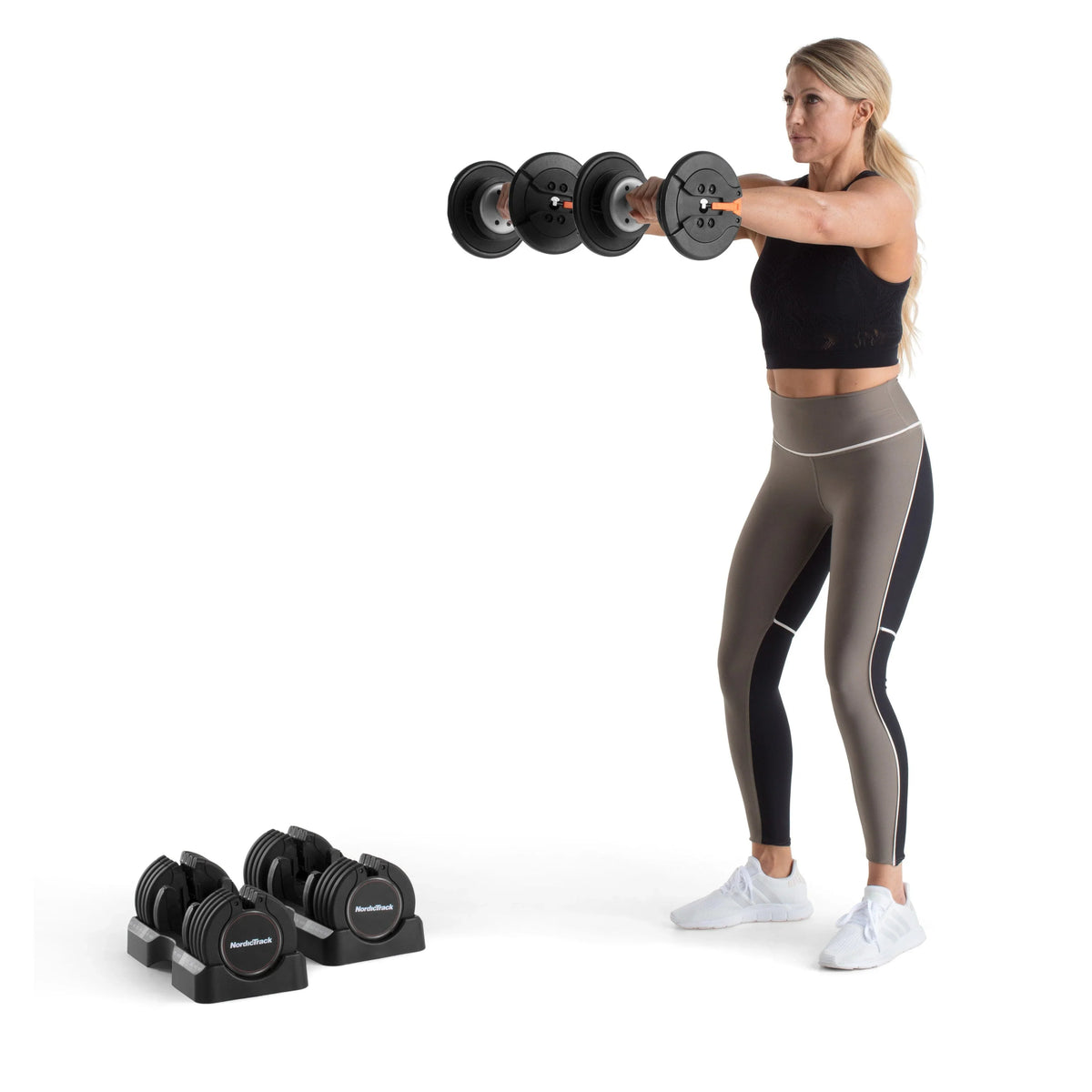 NordicTrack dumbbellset van 55 lb met instelbaar gewicht