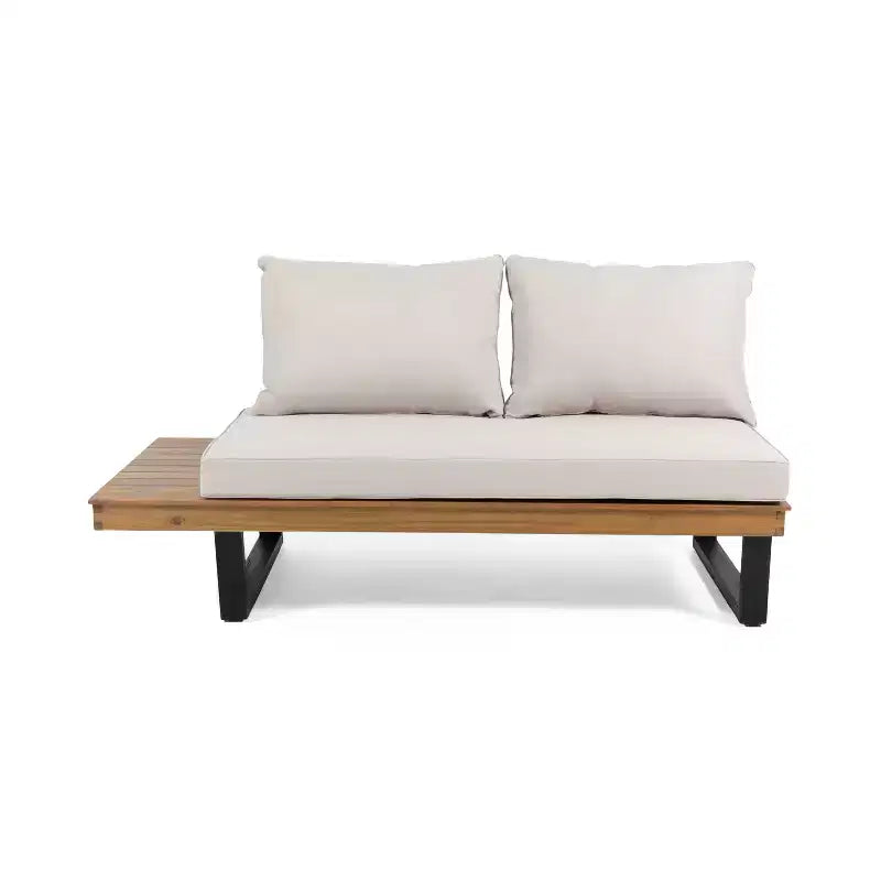 L-förmiges Outdoor-Ecksofa-Set, Garten-Lounge-Set mit Sitzgruppe und Couchtisch sowie wasserabweisenden Kissen - ModernLuxe