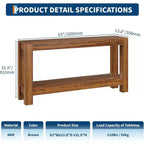 63 Entryway Console Table with 2 Drawers, Narrow Wooden Sofa Table for Living Room, Hallway, or Foyer, Accent Storage Table