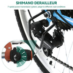 Moasis24/ 26 Cruiser-Fahrrad mit 7 Gängen, verstellbarer Tiefeinstieg, Pendlerfahrrad