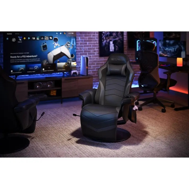 Fauteuil inclinable de jeu avec repose-pieds