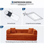 80.7 5-in-1 Convertible Sleeper Sofa Bed ??Corduroy, 1200 lbs, No Assembly
