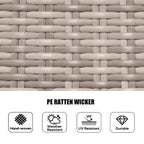 7-delige ronde eethoek voor buiten van gevlochten rotan met kussens van Moda Furnishings