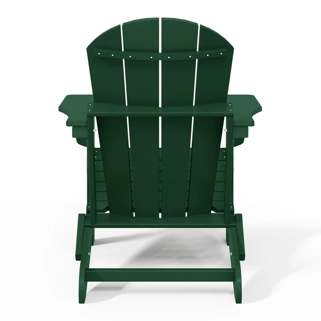 Polytrends Laguna, kleurvaste, weerbestendige, inklapbare Adirondackstoel voor buiten op het terras