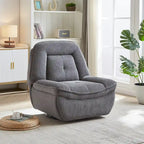 Draaibare relaxfauteuil van ribfluweel met voetensteun voor de woonkamer