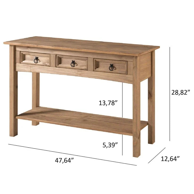 Konsolentisch aus Holz für den Flur mit 3 Schubladen Corona | Furniture Dash - N/A