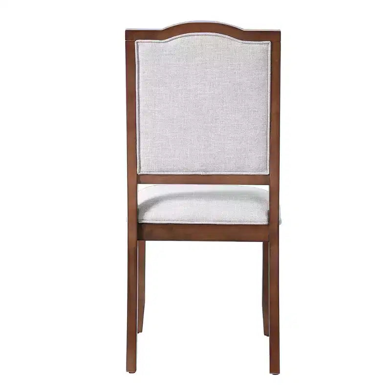 Ensemble de 4 chaises de salle à manger de style champêtre avec dossiers hauts et assises rembourrées