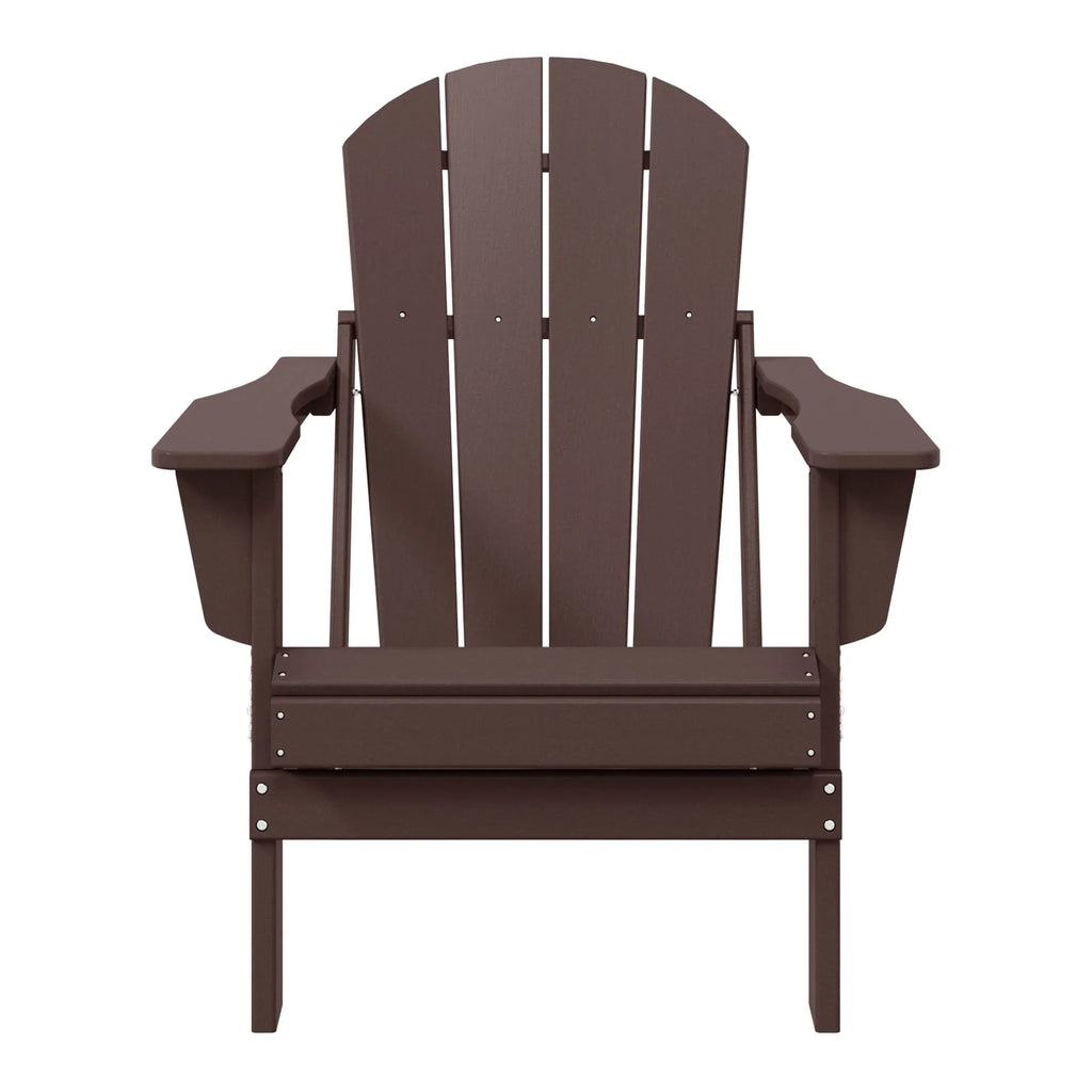 Polytrends Laguna, kleurvaste, weerbestendige, inklapbare Adirondackstoel voor buiten op het terras