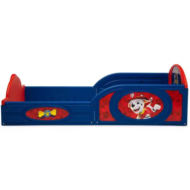 Delta Children Kunststoff-Kinderbett zum Schlafen und Spielen mit fest angebrachten Schutzgittern - PAW Patrol